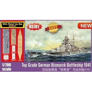ILoveKit Top Grade German Bismarck Battleship - 1:700e - I Love Kit pas cher