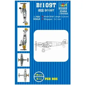 Comparateur de prix : Maquette Messerchmitt Bf-109T (qty 12) 1/700 - Trumpeter Maquette d'avion - TU03464