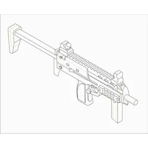 German Firearms Selection-mp7 (6 Guns) - 1:35e - Trumpeter pas cher