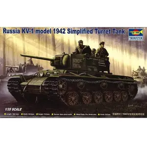Comparateur de prix : Russischer Panzer Kv-1, 1942 Einfacher Turm- 1:35e - Trumpeter