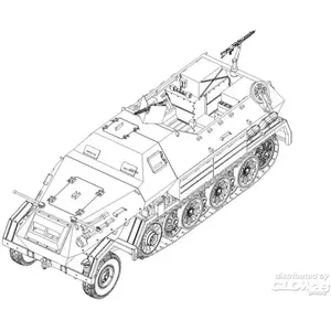 Maquette Sd.Kfz.8 Gepanzerte 12t 1/72 - Trumpeter Maquette militaire - 9367404 pas cher