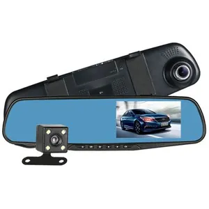 Docooler FHD 1080P 4.3 '' double lentille voiture DVR rétroviseur Dash Cam camé... pas cher