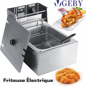 VGEBY 6 Litres Friteuse Electrique Friteuse Professionnelle En Acier I... pas cher