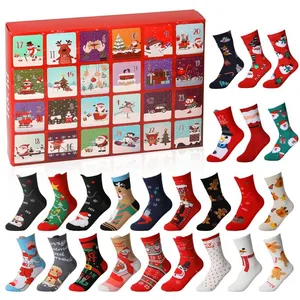 PIMPIMSKY Calendrier de l'Avent Chaussettes 2024 Chaussettes de Noël c... pas cher