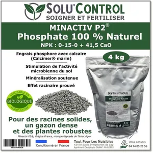 4 kg de Minactiv P2 SOLUCONTROL - Engrais phosphate naturel - Avec Cal... pas cher