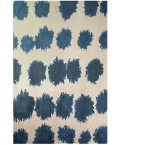 Novatrend Tapis salon et chambre moderne tissé plat 140x200 cm Bleu pas cher