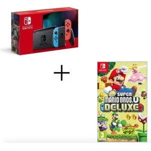 CONSOLE NINTENDO SWITCH + NEW SUPER MARIO BROSS U DELUXE pas cher