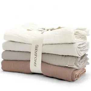Babyshower Lot de 4 langes Latte Powder (70 x 70 cm) pas cher