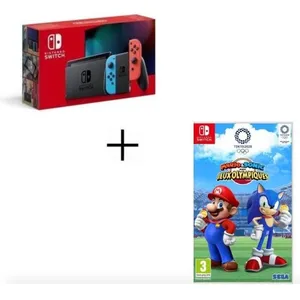 CONSOLE NINTENDO SWITCH + MARIO ET SONIC AUX JEUX OLYMPIQUE DE TOKYO 2...Vendu parcdiscount