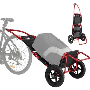 SEPNINE Remorque de vélo Chariot à Main Remorque de Charge de vélo Rou... pas cher