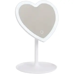 Flamingueo Miroir Maquillage LED Rechargeable ABS 38x19,5x18cm Blanc pas cher
