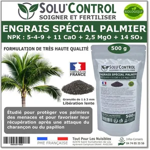 TOUT POUR LES NUISIBLES Engrais spécial palmier 500 g - solucontrol pas cher