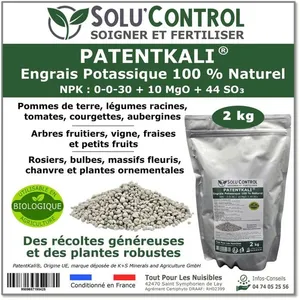 2 kg de PatentKali® SOLU’CONTROL   Engrais Potassique 100% Naturel pas cher