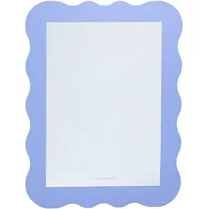 FLAMINGUEO Miroir Mural Asymétrique Métal 65x50x2,5cm Bleu pas cher