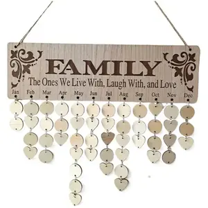 QERSTA Calendrier Rappel d'anniversaire Plaque de panneau de suspension mural... pas cher