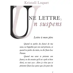 L'atelier Contemporain Une lettre, un suspens pas cher