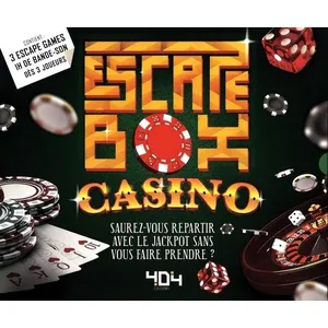 Comparateur de prix : 404 Editions Escape Box Casino - Jeu de plateau adulte - 3 à 6 joueurs - 60 min