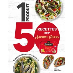Marie Claire 1 produit 50 recettes pour sardine lovers broché pas cher