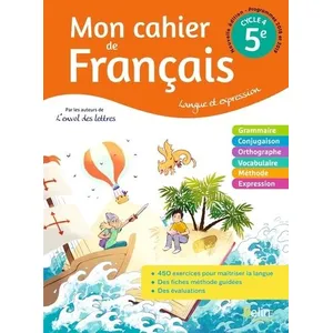 ISBN Mon cahier de Français 5ème pas cher
