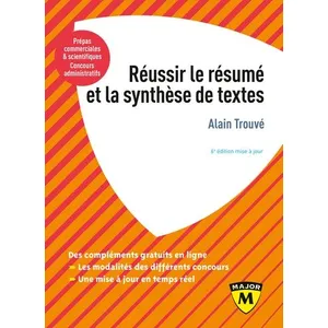 ISBN Réussir le résumé et la synthèse de texte pas cher