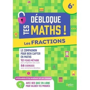 ISBN Belin Éducation Les fractions (6e) pas cher