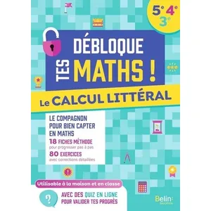 ISBN Le calcul littéral (5e-4e-3e) pas cher