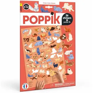 Poppik - Poster stickers Les Chats Multicolore taille unique
