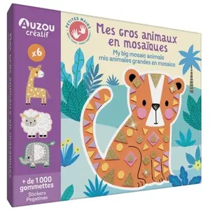 Auzou Éditions MON COFFRET D'ARTISTE - MES GROS ANIMAUX EN MOSAIQUES (Coffret)