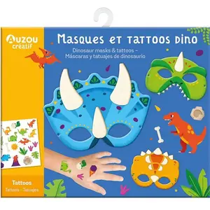 Comparateur de prix : Auzou Éditions Ma pochette d'artiste - masques et tattoos dino