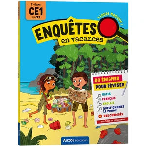Comparateur de prix : Auzou Éditions Enquêtes en vacances - du ce1 au ce2 - cahier de vacances 2024