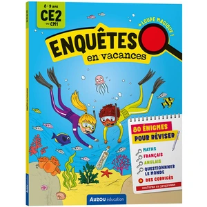 Auzou Éditions Enquêtes en vacances - Du CE2 au CM1 Alice Turquois (Illustration) pas cher