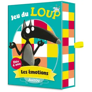 Jeu de carte - Auzou - Jeu du loup les émotions - Bleu pas cher