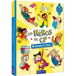 Auzou Éditions Les héros du cp - niveau 1 - 4 histoires à l'école ! pas cher