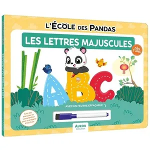 Comparateur de prix : Auzou Éditions Les Lettres Majuscules - Livre-Ardoise, Avec Un Feutre Effaçable