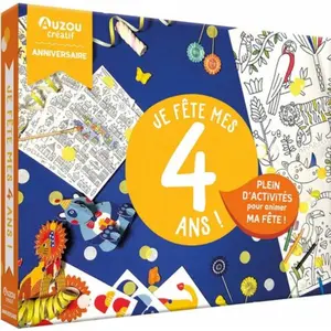 Auzou Éditions Mon coffret d'artiste - mon coffret d'anniversaire - je fête mes 4 ans !