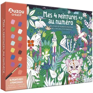 Auzou Éditions Mon coffret d'artiste - mes 4 peintures au numéro