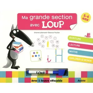 Auzou Éditions Ma grande section avec loup - livre-ardoise pas cher