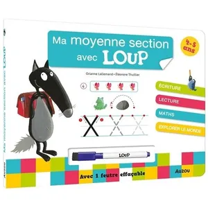 Comparateur de prix : Auzou Éditions Ma moyenne section avec loup - livre-ardoise