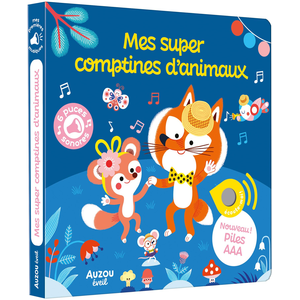 Auzou Editions Mes premiers sonores - mes super comptines d'animaux pas cher