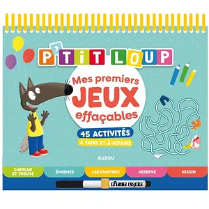 Auzou Éditions P'tit Loup - Mes premiers jeux effaçables broché pas cher
