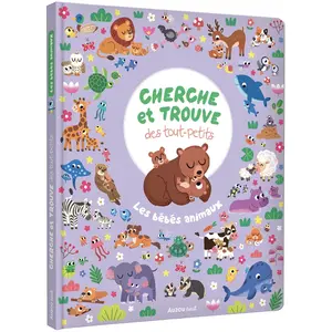 Auzou Livre Cherche et Trouve P'tit Loup Les bébés animaux Violet pas cher
