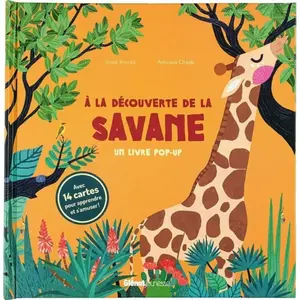A la découverte de la savane - Un livre pop-up - Susie Brooks - Glénat Jeunesse - cartonné - Document jeunesse cartonné pas cher