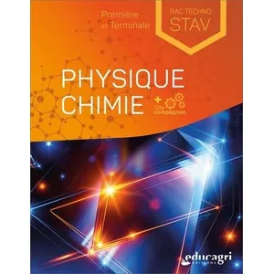 Educagri Physique Chimie 1re et terminale BAC technologique STAV broché pas cher