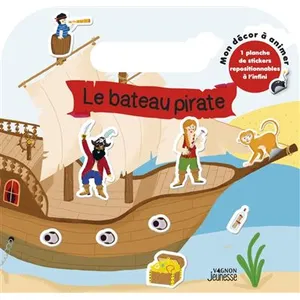 Vagnon jeunesse Le bateau pirate - Mon décor à animer pas cher