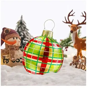 Serbia - Boule de Noël gonflable de 60 cm - Boules de Noël géantes - Décoration extérieure - Grandes boules de Noël - Ornements pour mariage, pas cher