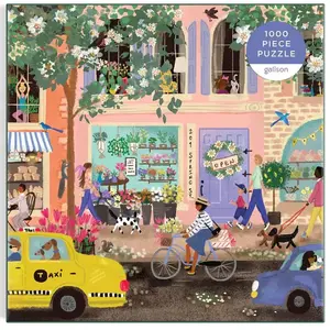 Galison SPRING STREET 1000 PC PUZZLE IN A SQUARE BOX pas cher