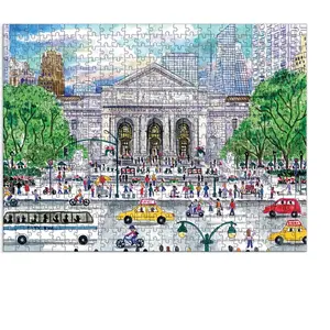 Galison Le Printemps la Bbiblioth que - Puzzle Double Face de 500 Pi ces pas cher