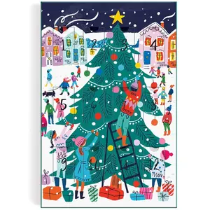 Galison Joyeux et Lumineux 12 Jours de Noël - Calendrier Puzzle de l'Avent pas cher