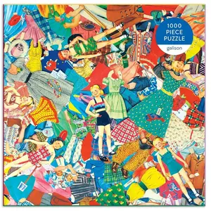 Galison Poup e en Papier Vintage - Puzzle de 1000 pi ces dans une Bo te Carr e