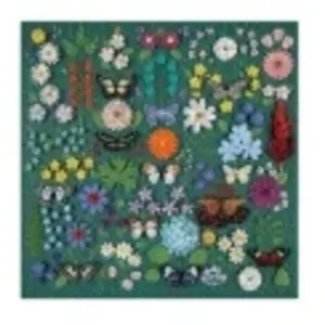 Galison PUZZLE - 500 PIECE - BUTTERFLY BOTANICA (WITH SHAPED PIECES) pas cher